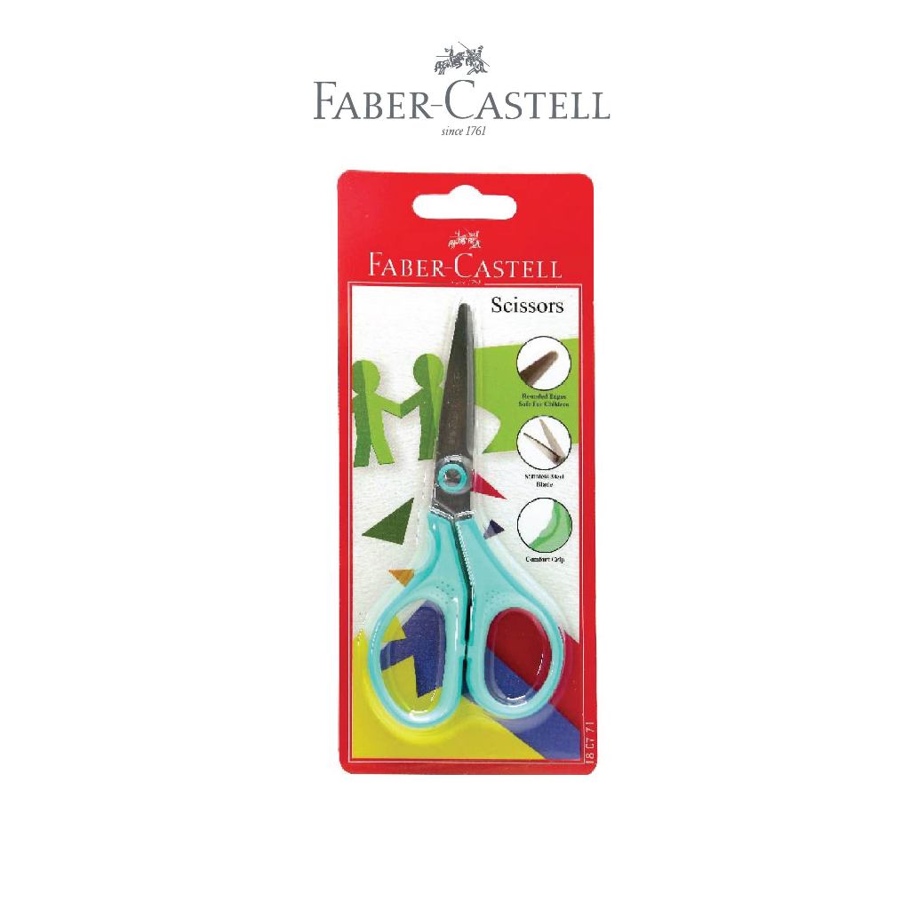 Faber-Castell Gunting Anak Aman Pegangan Karet - Gambar 3