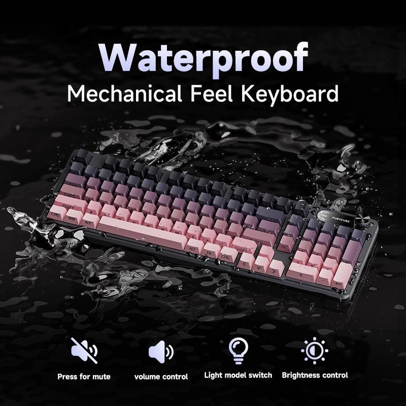 Furycube IP98 / IP-98 / IP 98 IP Feel Mechanical Keyboard Gaming Membrane South Facing RGB LED Gasket Mount - Gambar 4