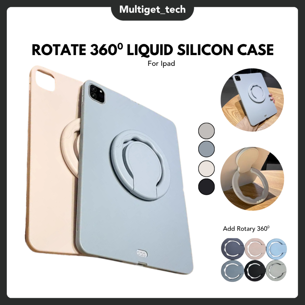 Shoockproof Tablet Case Matte For iPad Gen 11/10/9/8/7 Air 4/5 Gen 5/6 Air 1/2 Mini 1/2/3/4/5 Pro 11  Stand Cover With Rotate 360