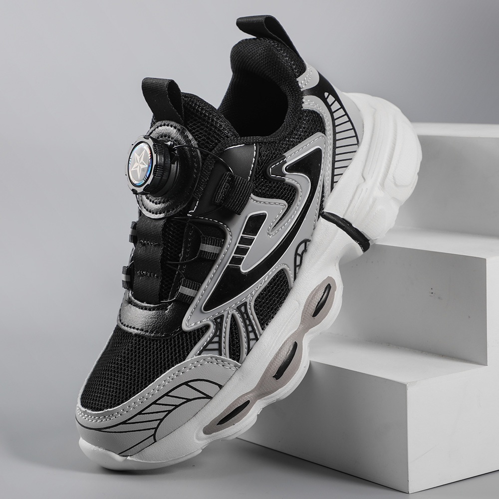 ANINGAINGBOY-sepatu anak laki laki Sepatu Sekolah Sneakers Casual Hitam Karet Shoes Pria sports Kasual Running