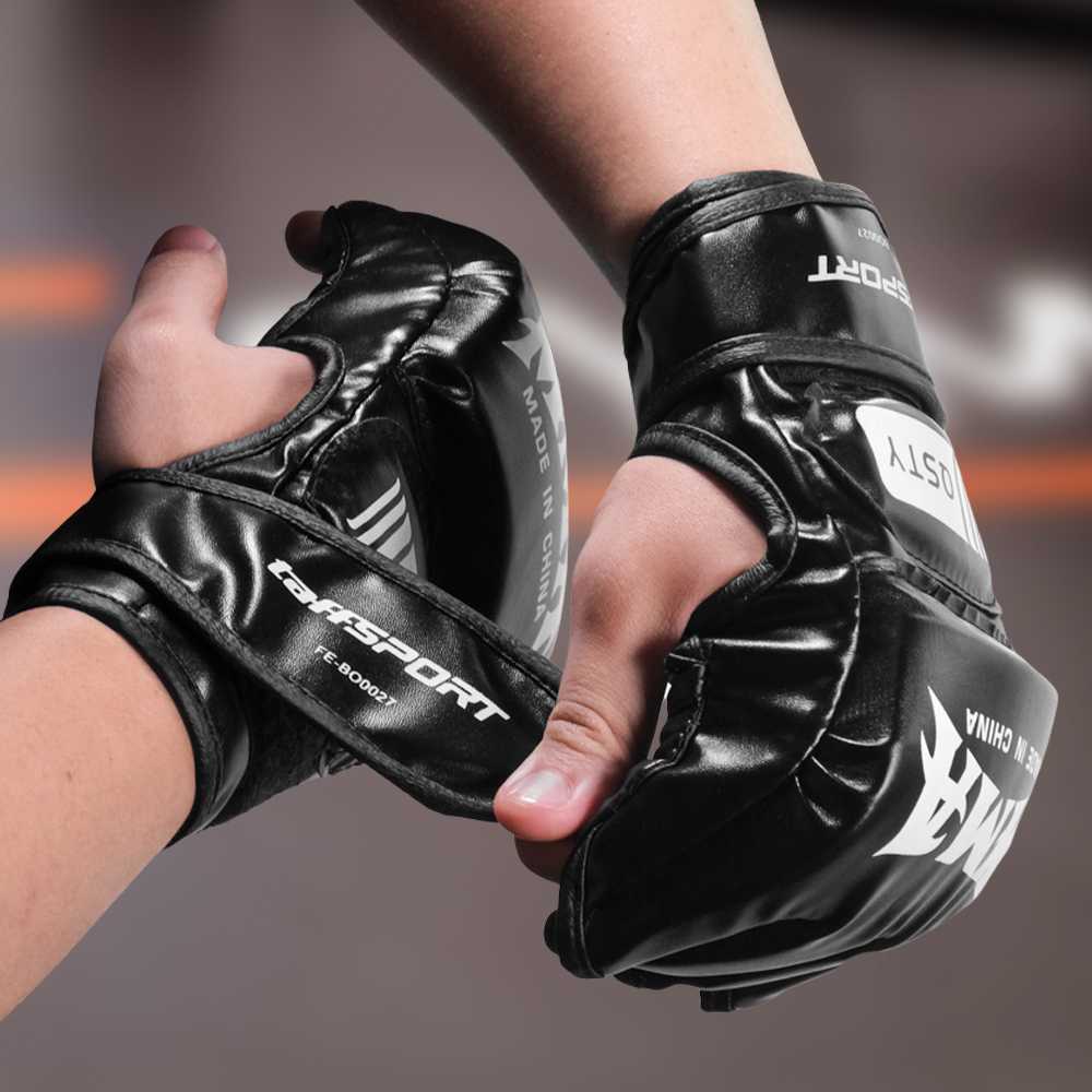 TaffSPORT Sarung Tangan Tinju Boxing Muay Thai Leather Glove - FE-BO0027 - Gambar 4