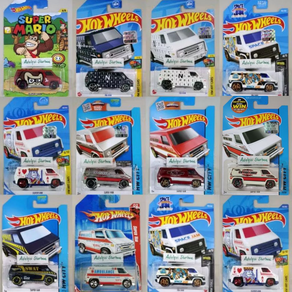 Hot Wheels Super Van – Weiß – Art Cars 2020 – Maßstab 1:64 – Nummer 68/250 – Sammlerstück