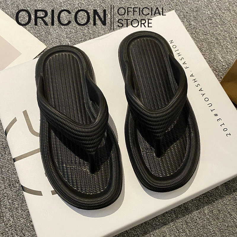 Sendal Jelly Wanita Korea Kekinian Perempuan Cewe Empuk Eva Sandal Jepit Karet - Gambar 4