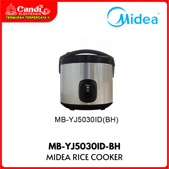 MIDEA Rice Cooker Penanak Nasi 1,8 Liter Silver Anti Lengket & Gores Golden Pot MB-YJ5030ID-BH - Gambar 2