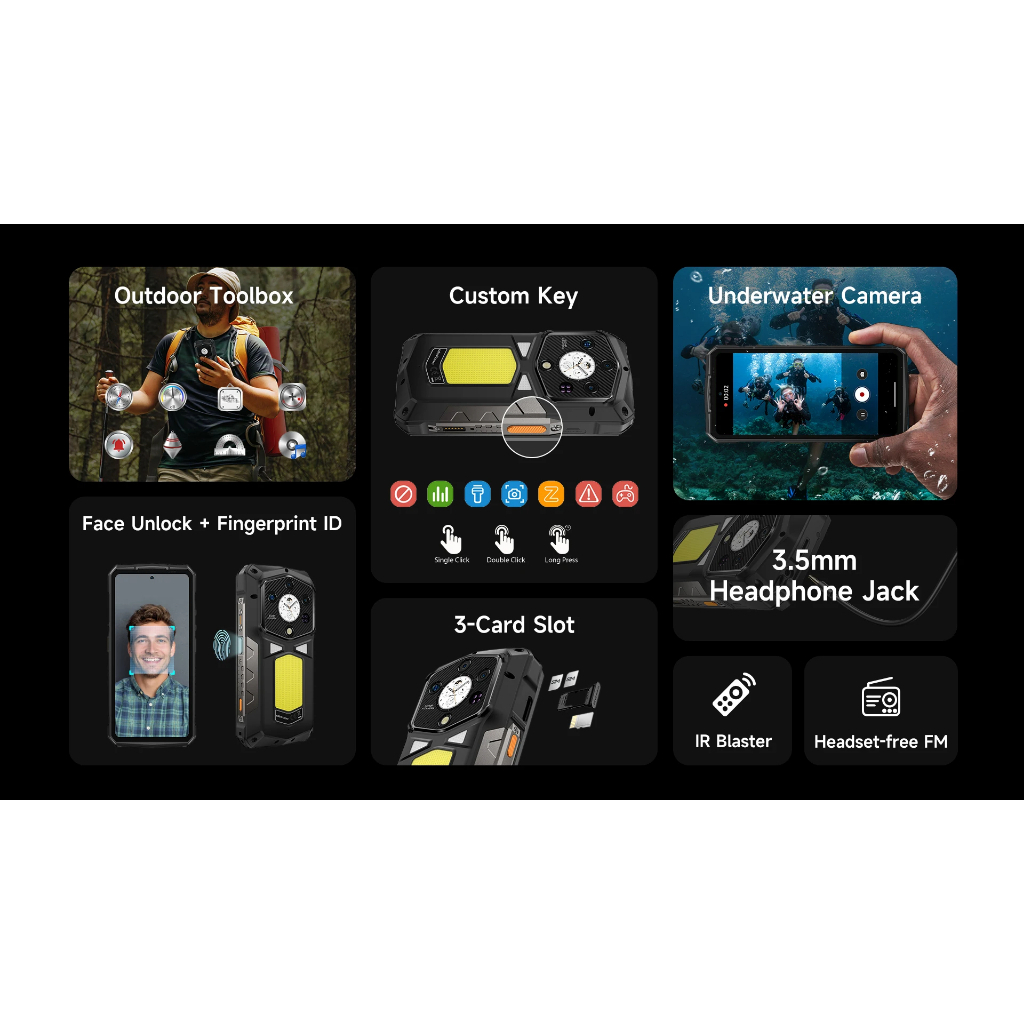 Ulefone Armor 29 Pro 5G 6.67'' AMOLED 120HZ 16GB 512GB Dimensity 7400 21200mAh 120W - Gambar 3