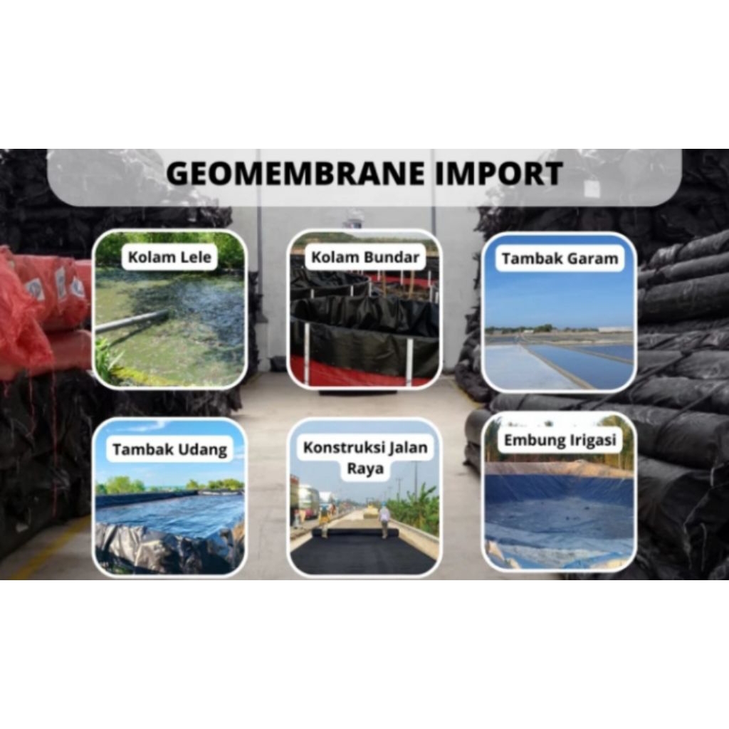 Geomembrane Hdpe lebar 4 meter Tebal 200/300 micron