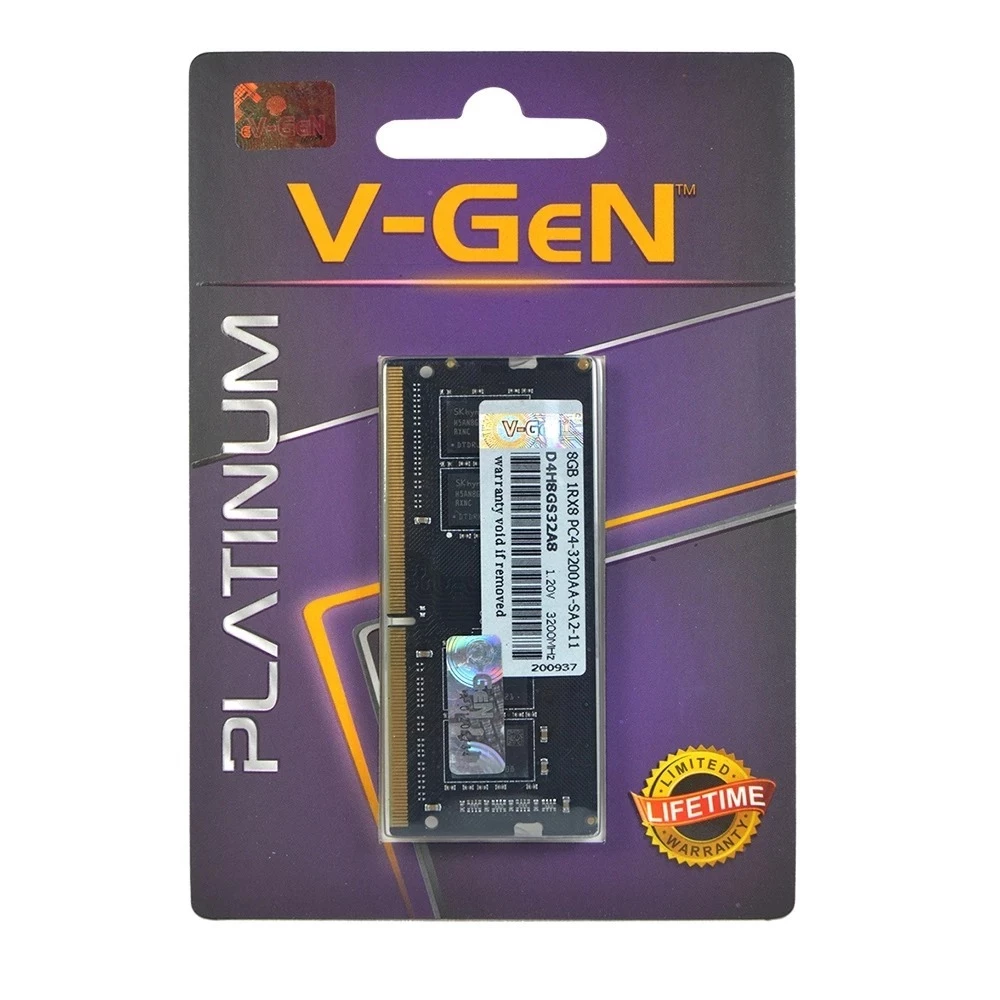 V-GEN Sodim RAM DDR4 4Gb / 8Gb PC25600/3200Mhz Platinum