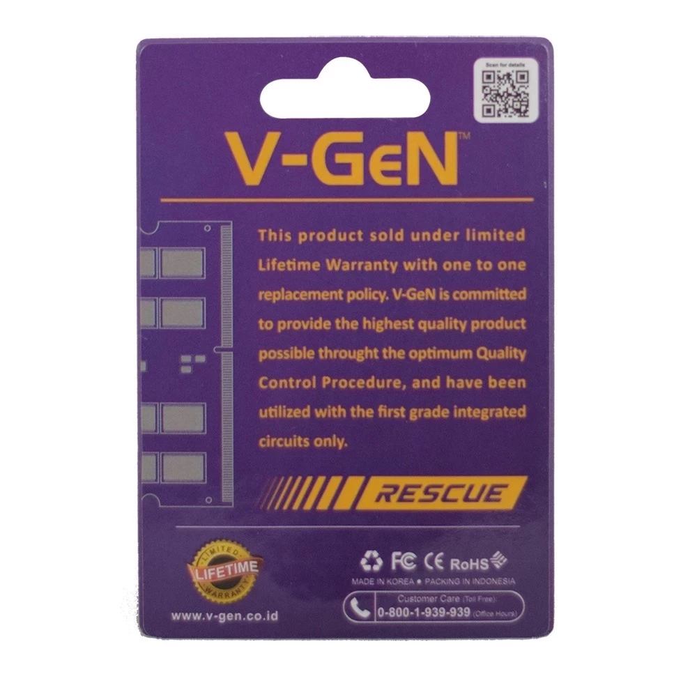 V-GEN Sodim RAM DDR4V-GeN RESCUE 4Gb / 8GB PC25600/3200Mhz - Gambar 2