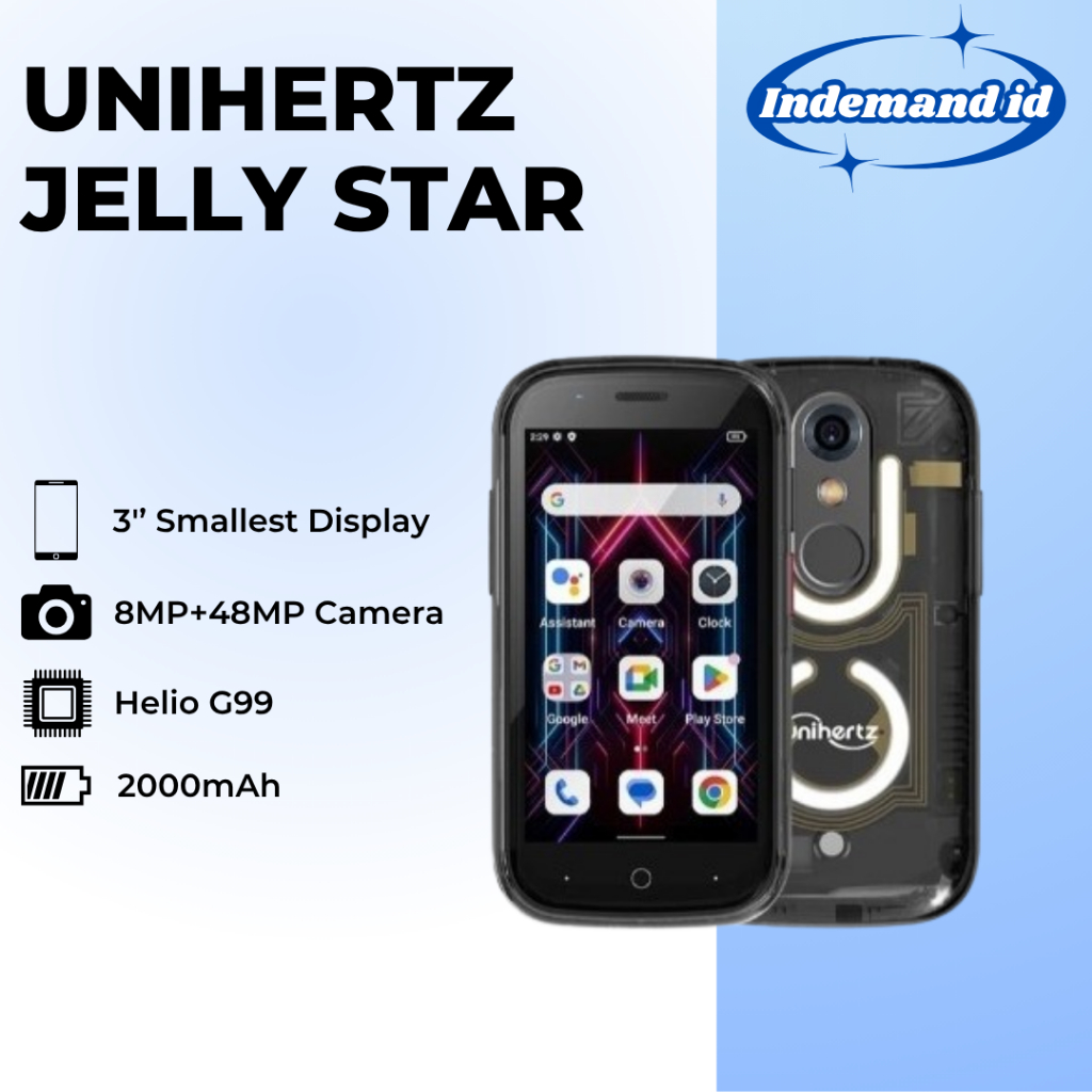 Unihertz Jelly Star Smartphone Mini 8GB 256GB Lampu Led