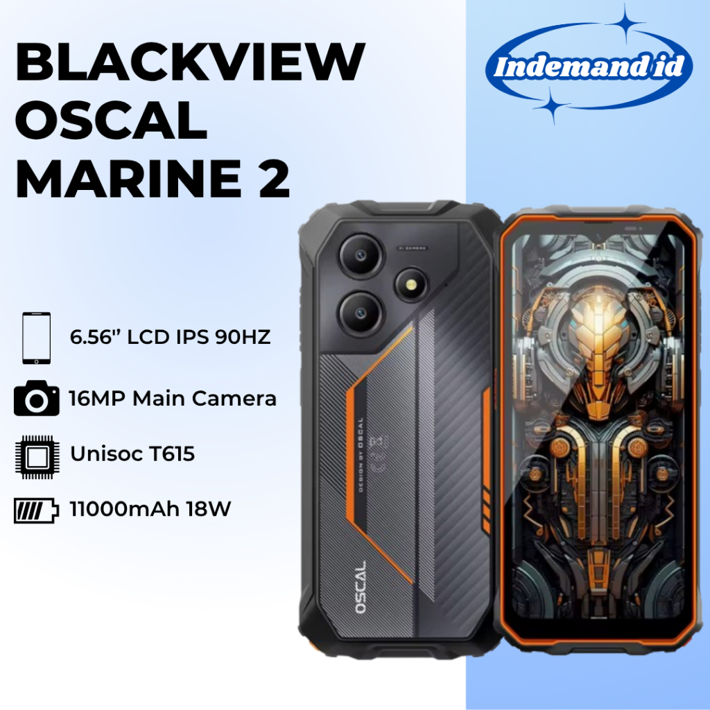 Blackview OSCAL Marine 2 Rugged Phone Android 15 AI 6.56 ''HD+ unioc T615 11000mAh NFC
