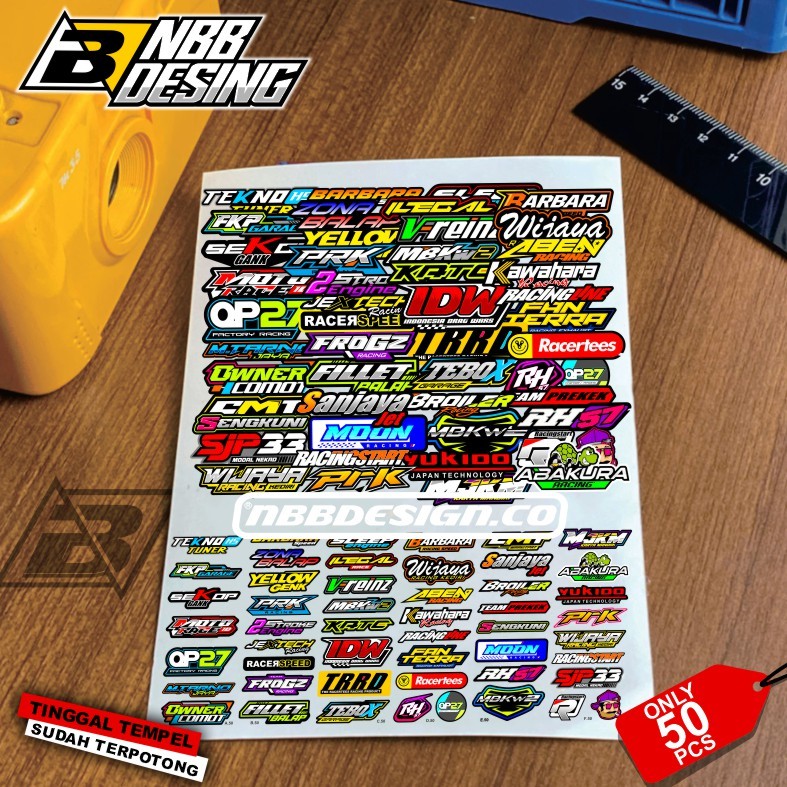 STICKER PACK CONTAINS 50 PCS RACING STICKERS-STICKER-PACK-RACING ...