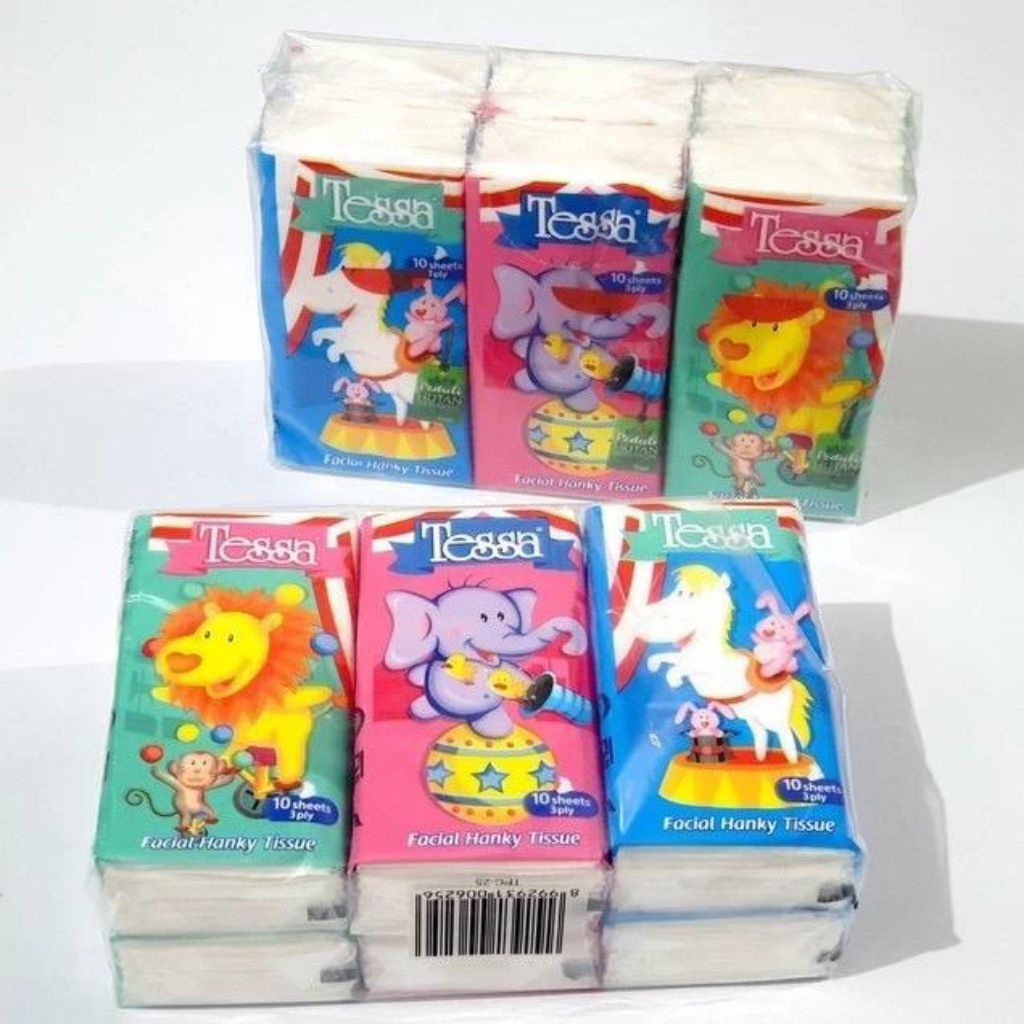 Tessa Hanky Pocket Facial Tissue 2 Ply Facial Tissue 10 Sheets Retail ...
