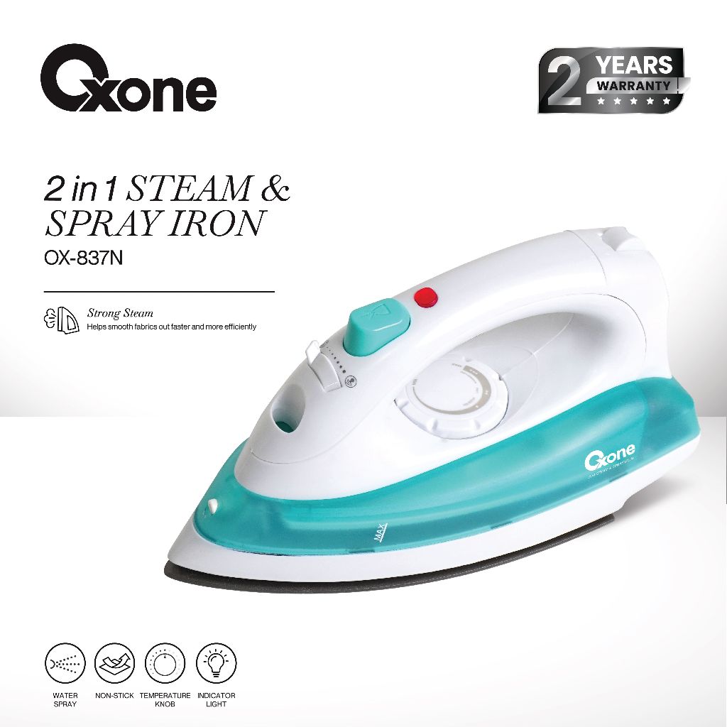 Oxone OX837N 2in1 Steam and Spray Iron Setrika Uap - Gambar 4