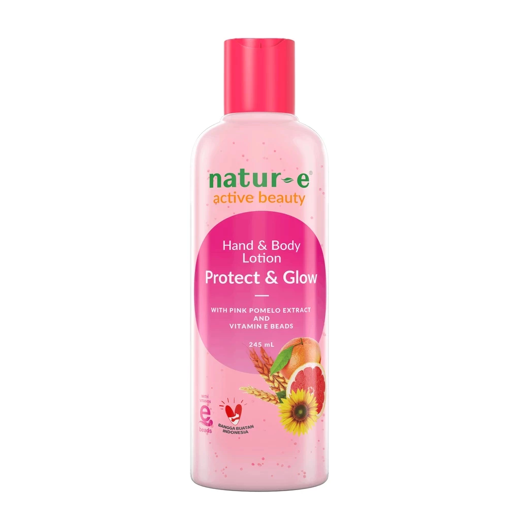 Natur-E Paket Protect & Glow - Active Beauty Hand & Body Lotion 245ml + White Hand & Body Serum 180ml - Lotion Perawatan Tubuh Vitamin E dan Glutathione - Gambar 2