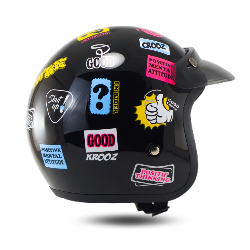 Helm Bogo Dewasa Motif Pria Wanita Motor Sni Ori Terbaru Kekinian - Gambar 4