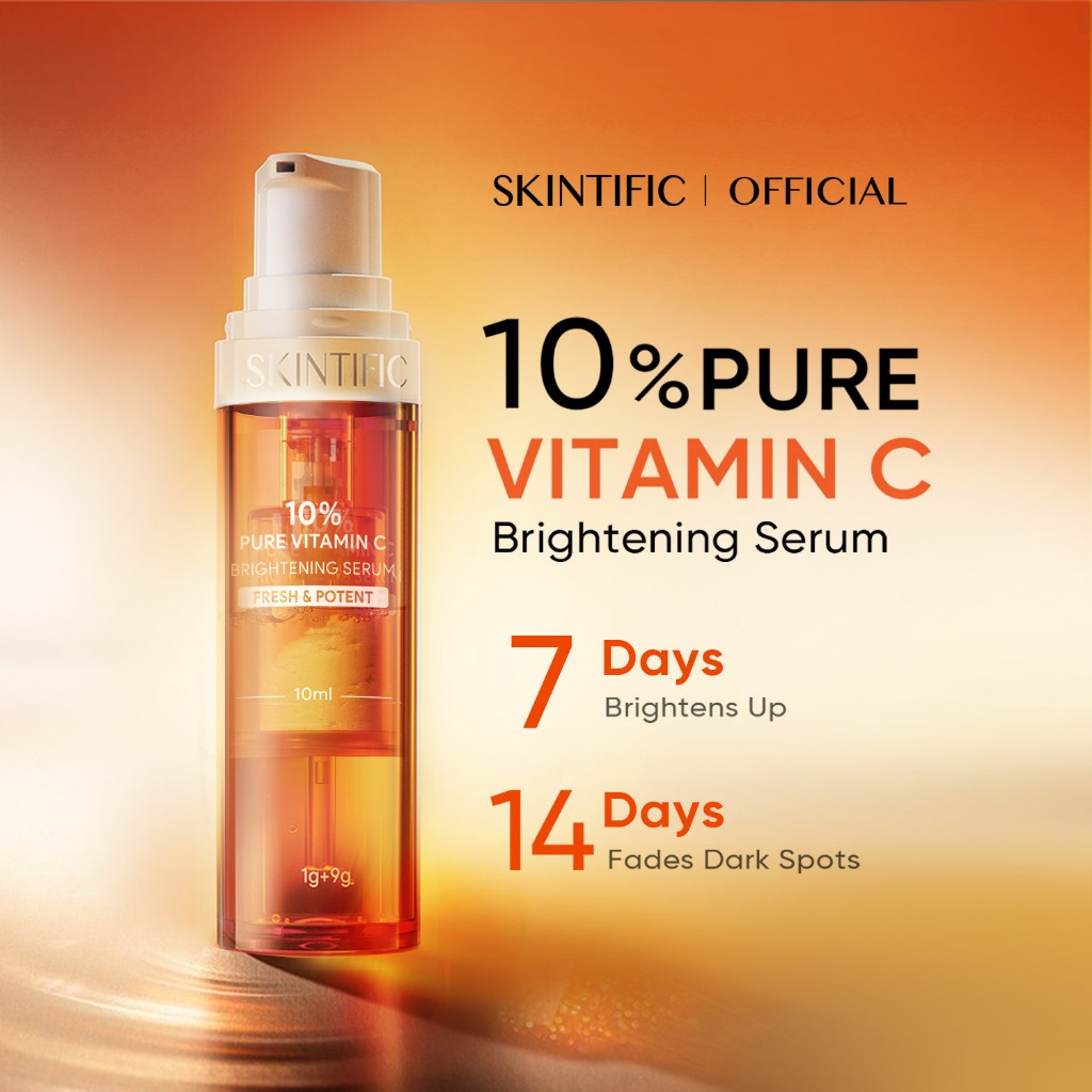 Skintific 10% Vitamin C Serum Mencerahkan Noda Hitam - Gambar 2