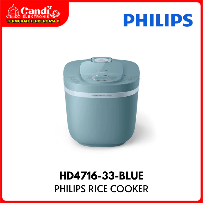 PHILIPS Digital Rice Cooker 1.8 Liter Fresh Defense Technology Inner Pot Anti Lengket HD4716-33-BLUE - Gambar 2