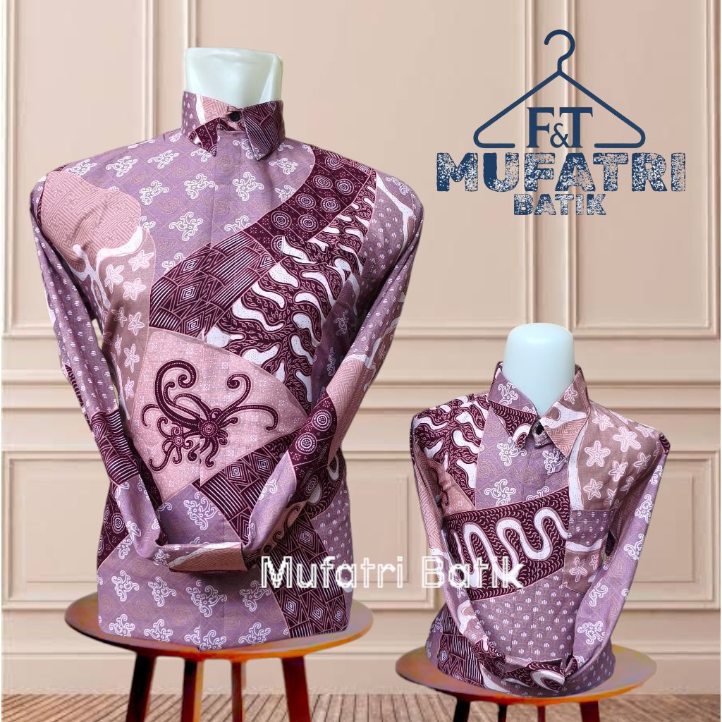 PRIMA KATUN Batik Couple color dasti pink couple father and son premium ...