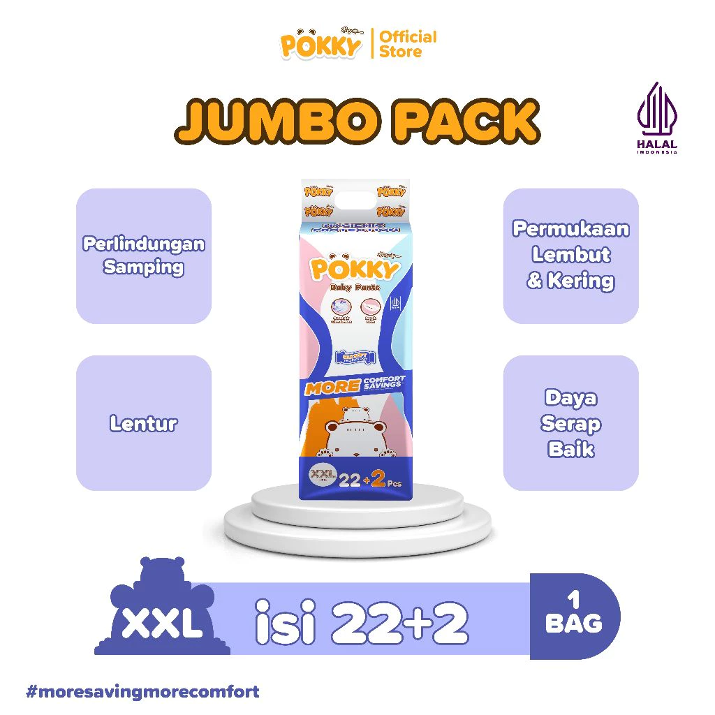 [1 BAG] POKKY Pants Popok Celana XXL22+2