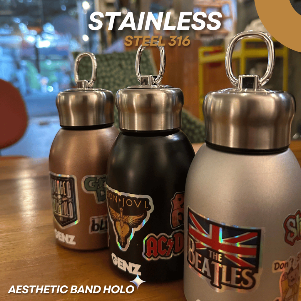 Tumbler Aesthetic CHILL 280 ML Genz Vacuum Insulated  280ml Aesthetic Mini Tahan Dingin Dan Panas foto 3