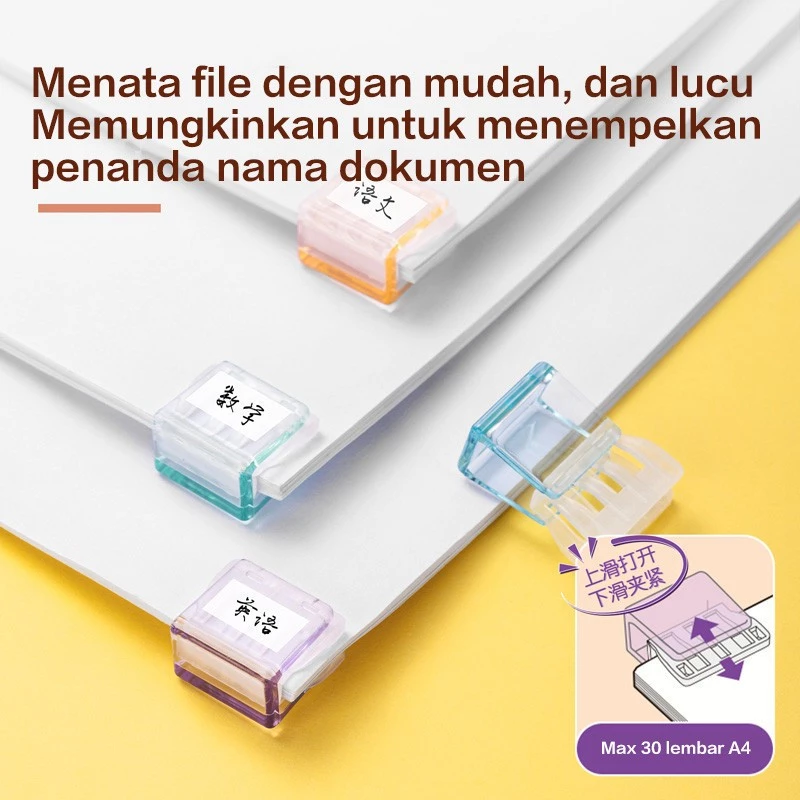 Deli Penjepit Multifungsi / Penjepit Kertas / Binder Clip Isi 8 pcs Warna Lucu TP561 - Gambar 2