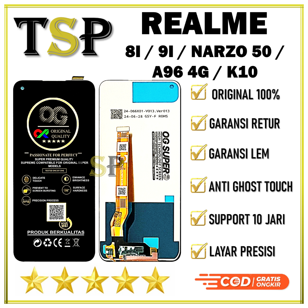 LCD OPPO REALME 8i / REALME 9i / LCD OP A96 /NARZO 50 LCD FULLSET ORIGINAL 100% HIGH QUALITY