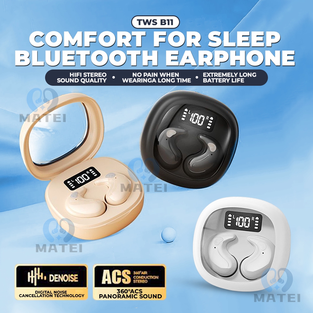 Matei COD Headset Bluetooth TWS B11 Wireless Earphones Bluetooth 5.4 In Ear HIFI Mini Music Earbuds Waterproof Sports
