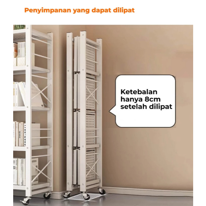 SIKU NEW DEALS Folding Kitchen Rack With Wheels Multipurpose Stacking ...