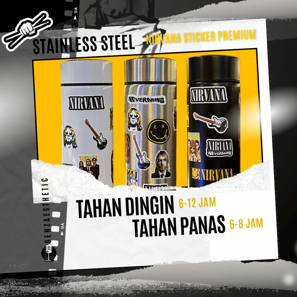 NIRVANA Tumbler Aesthetic  Premium Stainless Stell Tahan Dingin dan  Panas size 500Ml LED TEMPERATUR foto 4