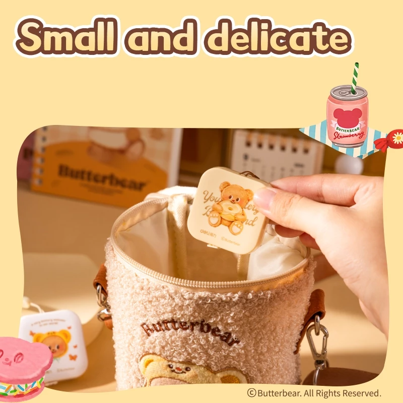 Deli x Butterbear Meteran Mini 1.5meter / Measuring Tape Kunci Otomatis HY410 - Gambar 3