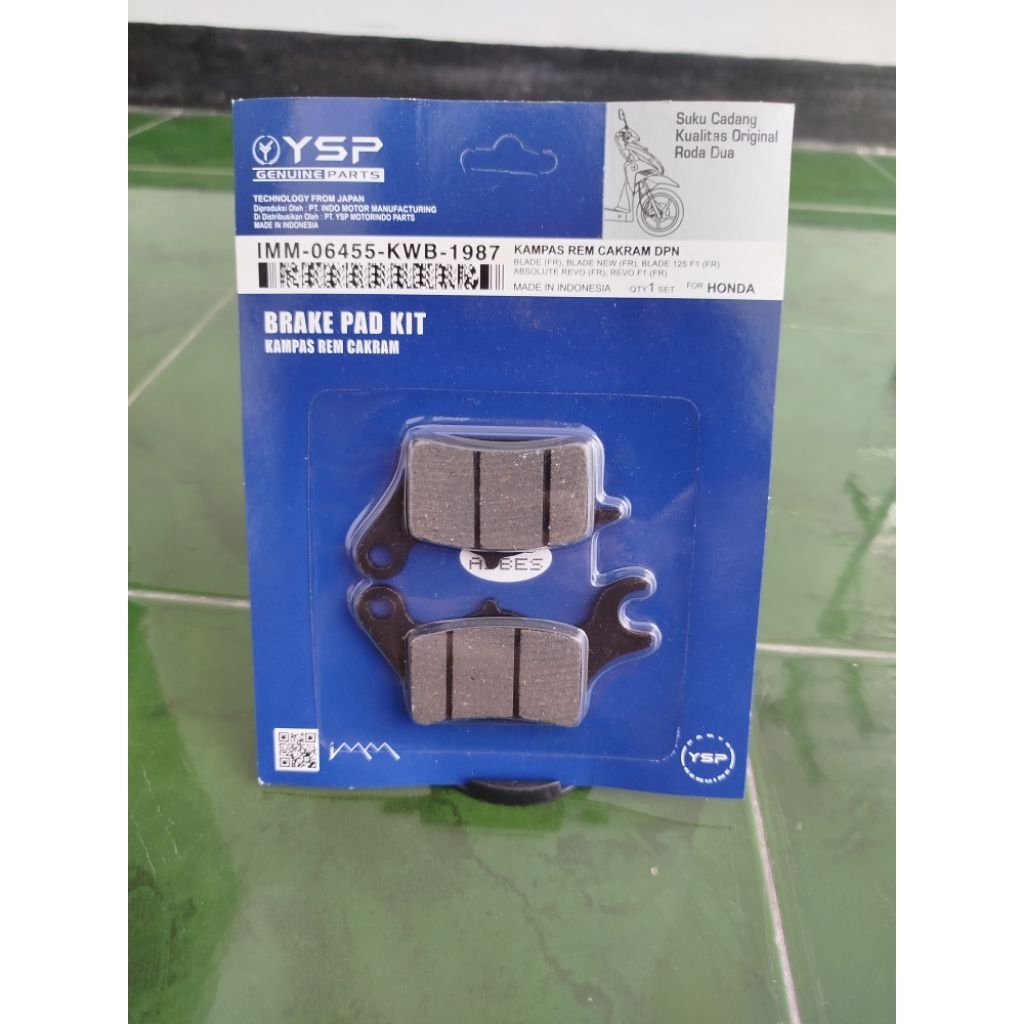 YSP PRESS FRONT DISC PADS KWB BLADE REVO ABSOLUTE YSP Genuine parts ...