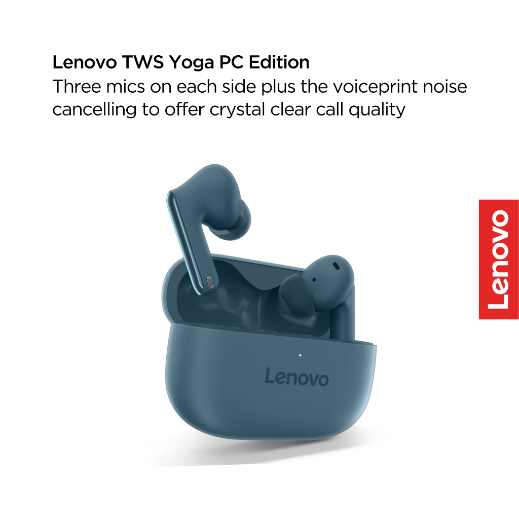 Lenovo TWS Yoga PC Edition Wireless Bluetooth 5.3 Noise Cancellation Waterproof IPX4 USB-C to USB-A Charging Cable Garansi Resmi 1 Tahun GXD1N63507 Tidal Teal - Gambar 2
