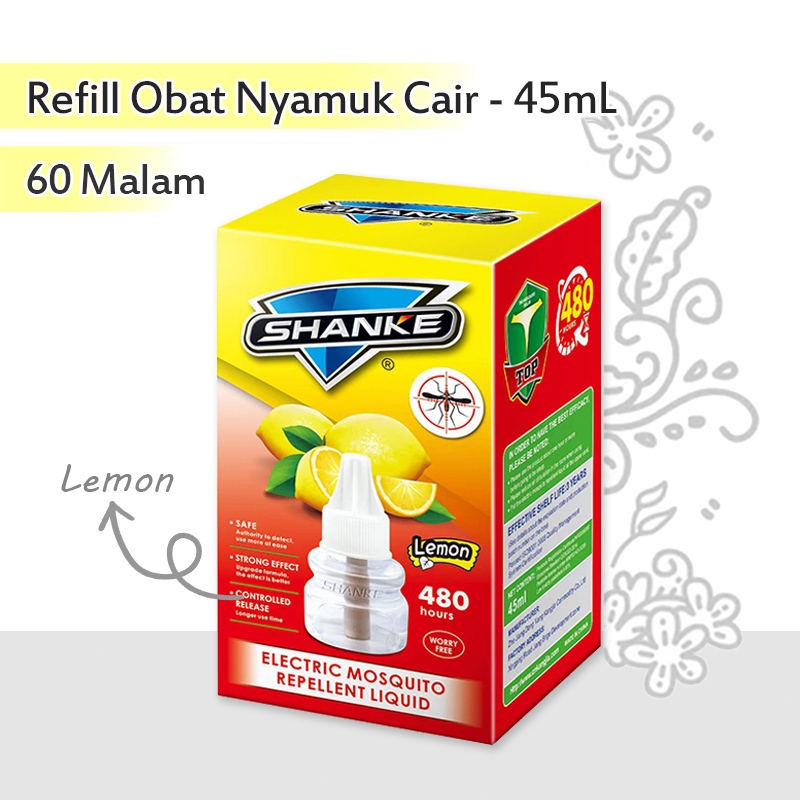Lemon Refill Obat Nyamuk Elektrik Liquid / Isi Ulang Anti Nyamuk - 60 Malam