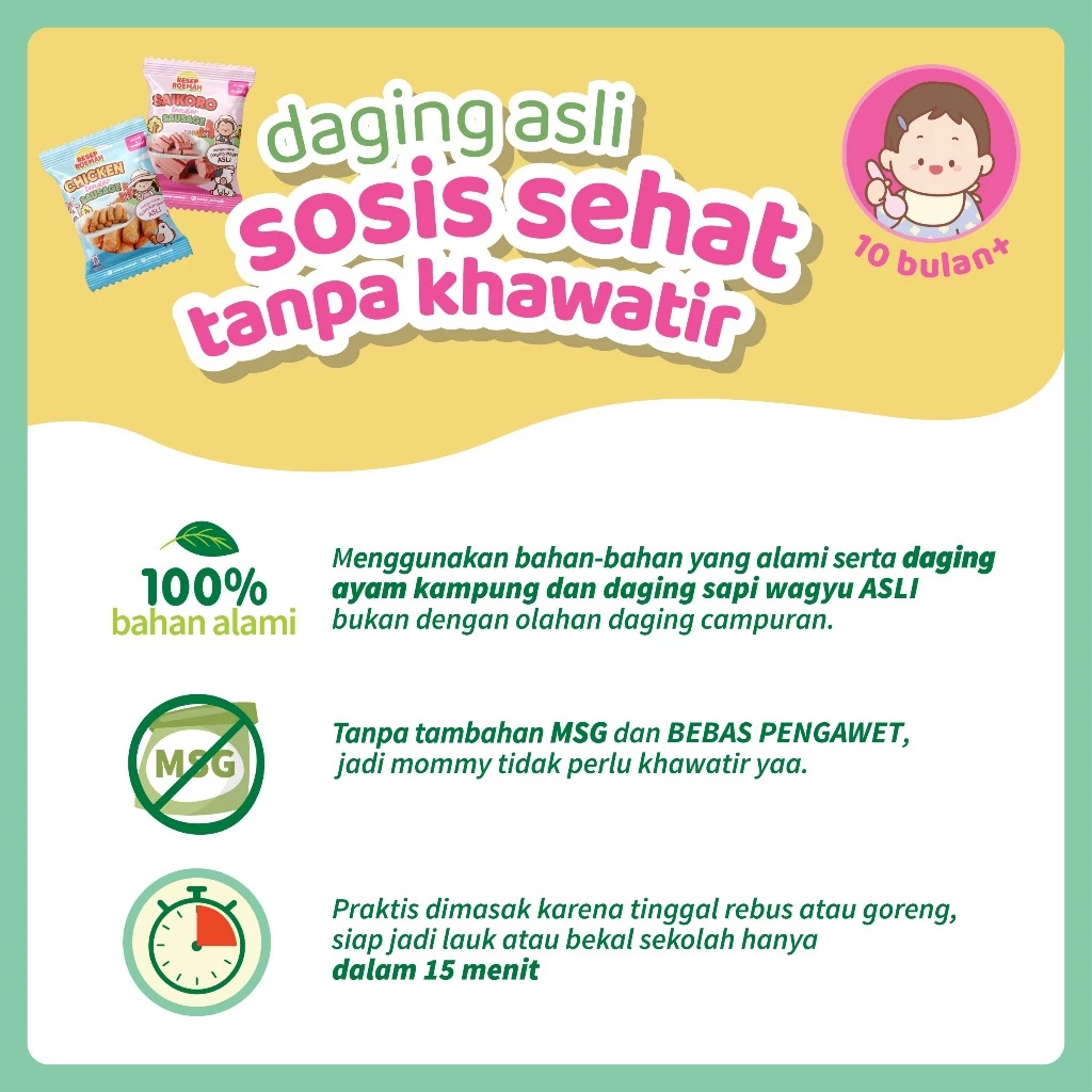 Resep Roemah Tender Sausage / Saikoro Beef and Chicken Sausage / Sosis Saikoro dan Ayam Mpasi Balita / Frozen Food No MSG - Gambar 2