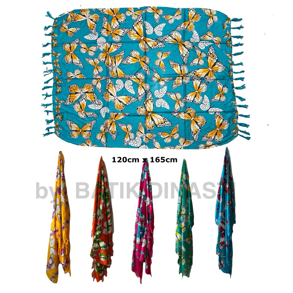 Balinese Cloth/ Beach Sarong with Butterfly Motif | Shopee Singapore