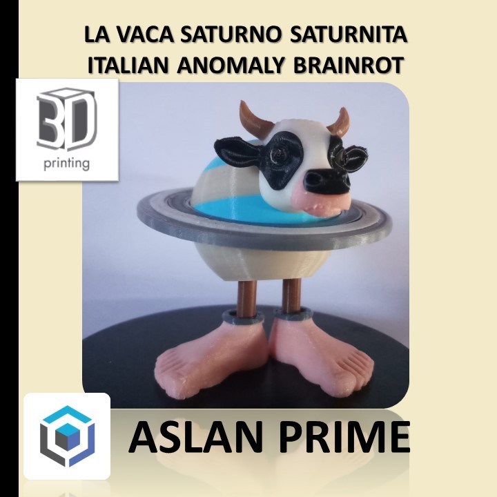 LA VACA SATURNO SATURNITA ACTION FIGURE 3D Print Mainan Toy Toys Viral ...