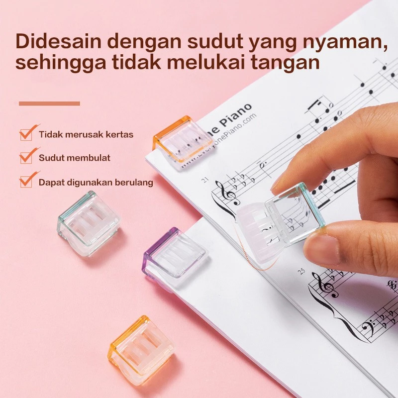 Deli Penjepit Multifungsi / Penjepit Kertas / Binder Clip Isi 8 pcs Warna Lucu TP561 - Gambar 3