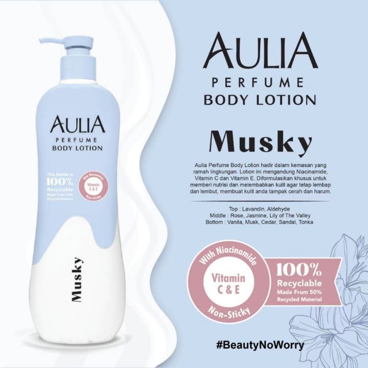 Aulia Perfume Body Lotion 600ml / Merah Jingga Official - Gambar 3