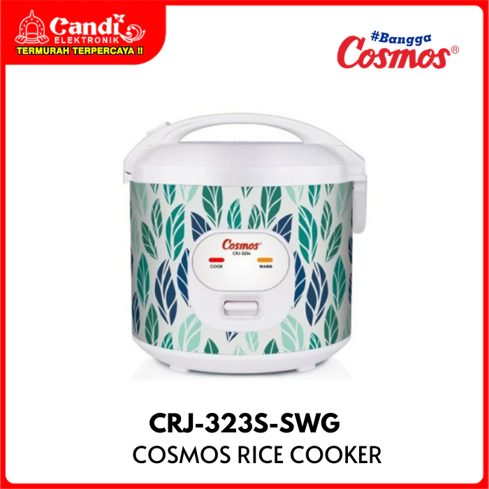 COSMOS Rice Cooker Penanak Nasi 1,8 Liter Food Grade Inner Pot Non-Stick CRJ-323S-SWG - Gambar 2