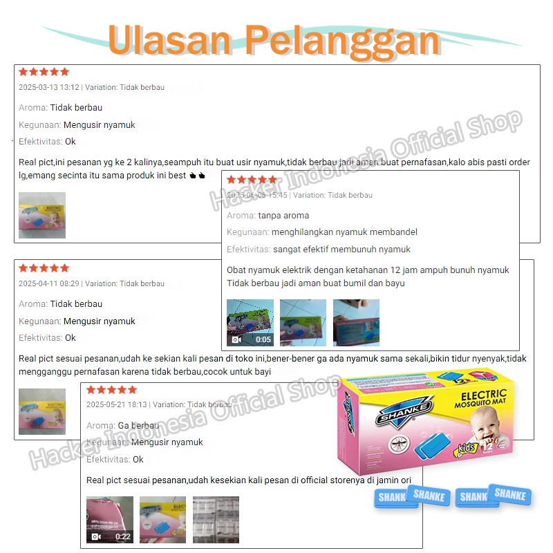 Tidak Berbau Mat Anti Nyamuk Elektrik Refill Isi 30 Pcs / Aman Untuk Bayi, Ibu Hamil - Gambar 3