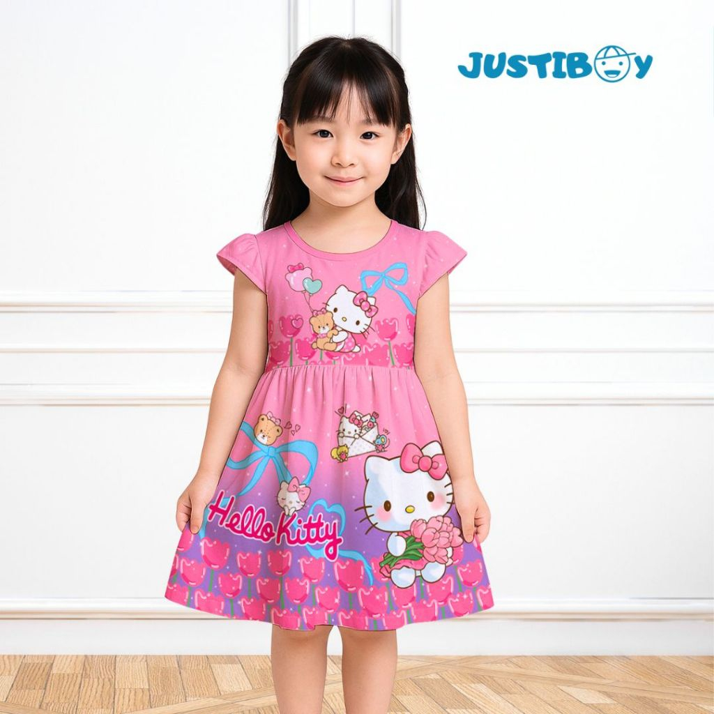 Hello Kitty Kuromi Kids Clothes Sanrio Cartoon Dress for Girls Ages 2-9  Years [ABEL] Kids Dress Girl Dress | Shopee Singapore