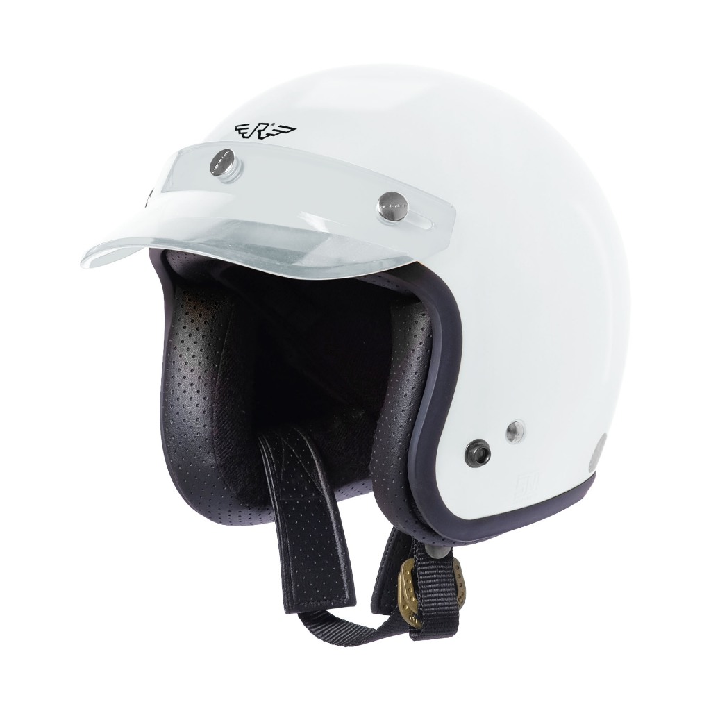 RIMC Helm Anak Doja Kids White Glossy - Helm Bogo Anak-Anak Putih Polos SNI Half Face - Gambar 3
