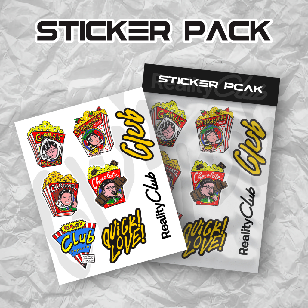 Sticker Pack Reality Club Aesthetic Band Vinyl Waterproof Laptop HP ...