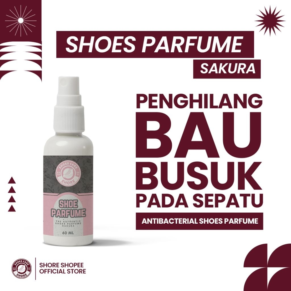 SHORE - Parfum Sepatu, Helm, dan Tas - Parfum Sepatu Anti Bacterial - Aroma Sakura