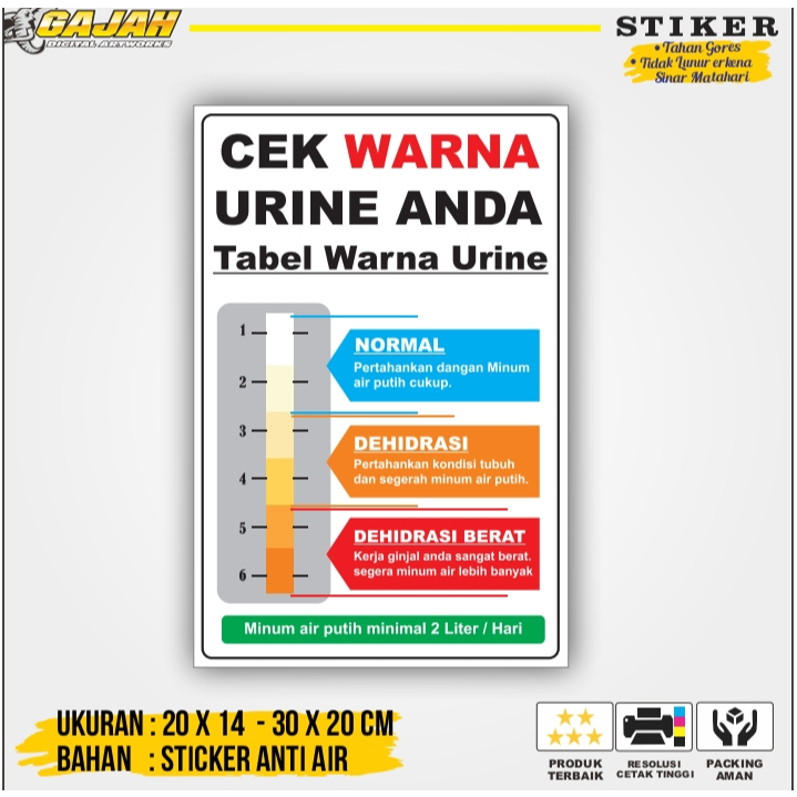 Urine Table Sign Sticker / Urine Table Sticker | Shopee Singapore