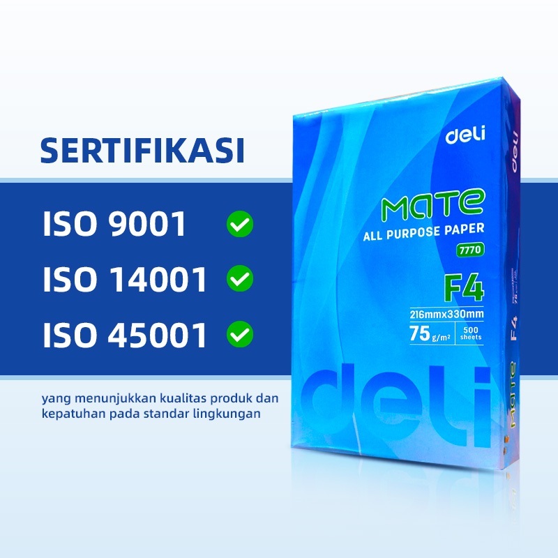 Deli Kertas HVS / Copy Paper 500 lembar A4 BUY 4 GET 1 FREE E7760 - Gambar 2