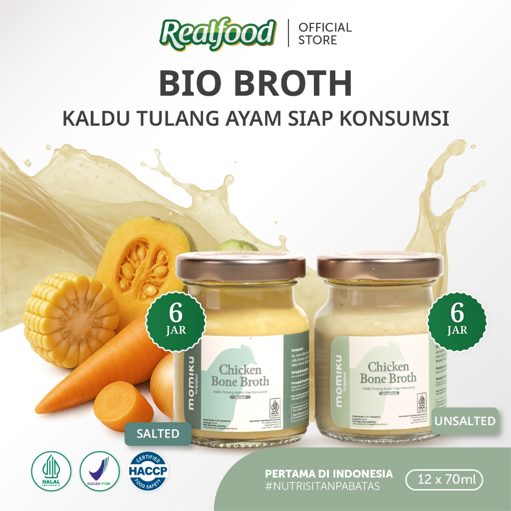 Realfood Bio Broth I Chicken Bone Broth Mix Varian I Kaldu Tulang Ayam Terhidrolisis - Gambar 2