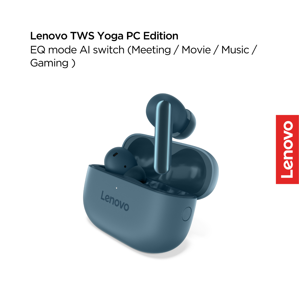 Lenovo TWS Yoga PC Edition Wireless Bluetooth 5.3 Noise Cancellation Waterproof IPX4 USB-C to USB-A Charging Cable Garansi Resmi 1 Tahun GXD1N63507 Tidal Teal - Gambar 4
