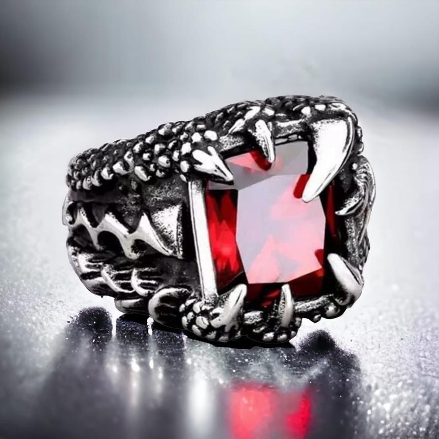 Decorative Silver Ring Dragon ClawDesign Stainless Steel Men's and ...