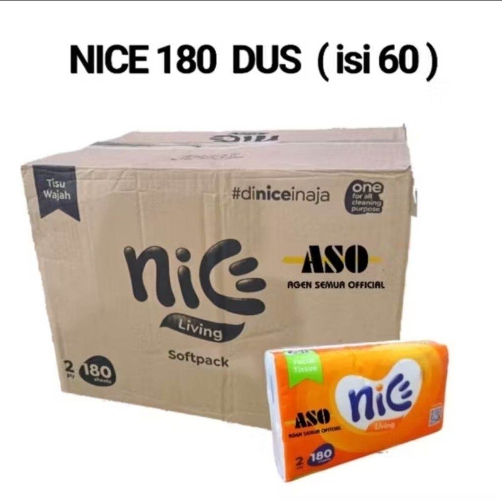 DUS TISU TISSUE NICE 360 HELAI 180 SHEET DUS (ISI 60) - Gambar 3